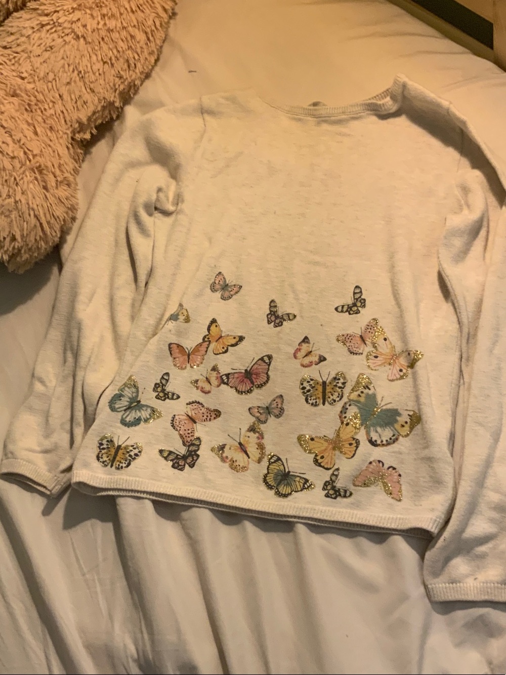 H&M 100% Cotton Butterfly Sweater